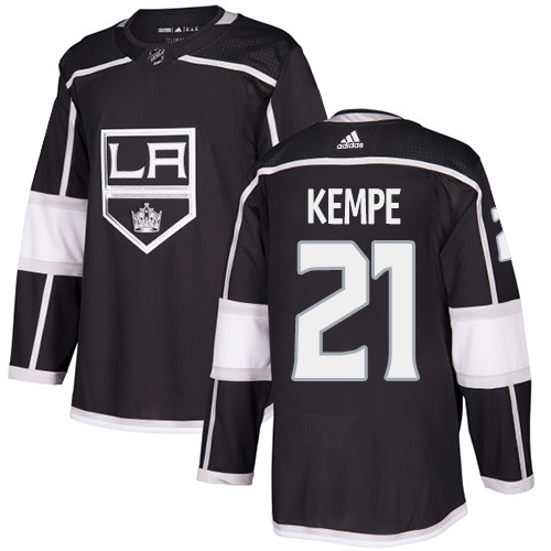 Adidas Los Angeles Kings #21 Mario Kempe Black Home Authentic Stitched Youth NHL Jersey